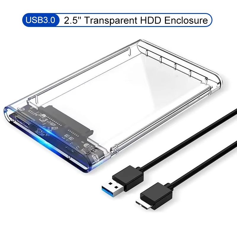 Laptop External Accessories - Caja de almacenamiento externa transparente USB