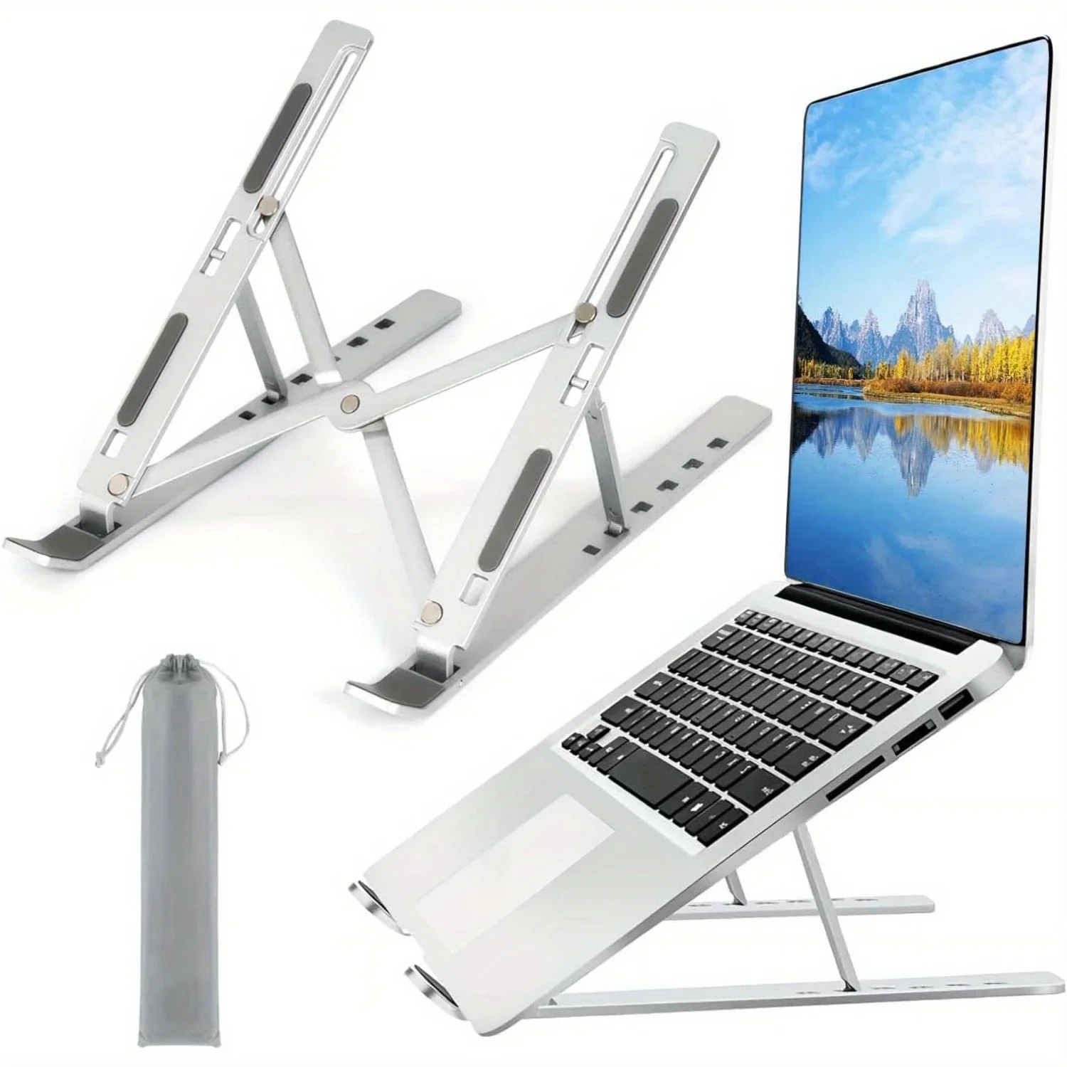 Laptop Accessories Organizer - Soporte Plegable de Aluminio para Laptop,