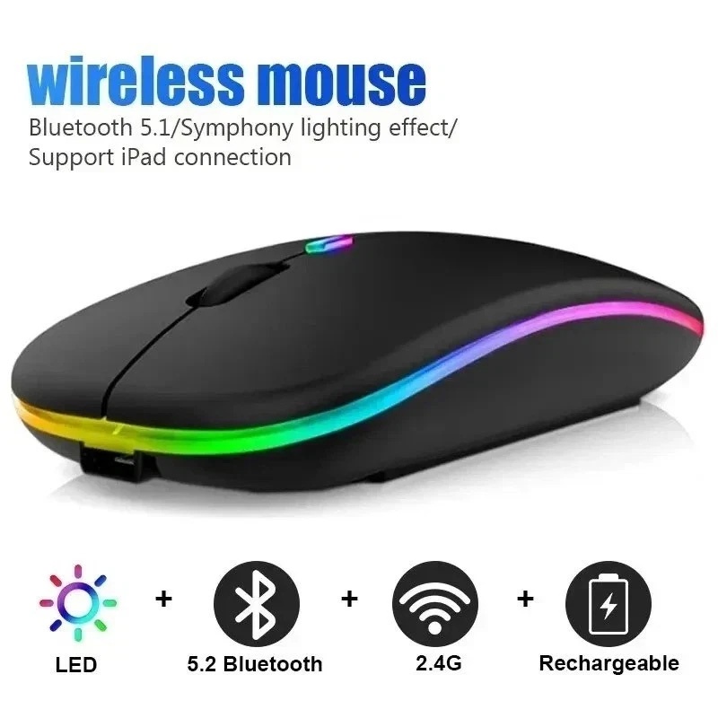Laptop External Accessories - Ratón inalámbrico Bluetooth de modo dual,