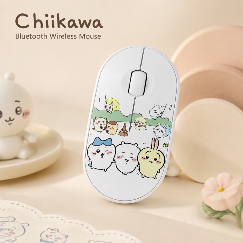 Laptop External Accessories - Ratón inalámbrico Bluetooth Chiikawa, modo dual,