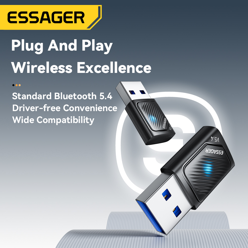 Laptop External Accessories - Essager USB Bluetooth 5,4 adaptador transmisor