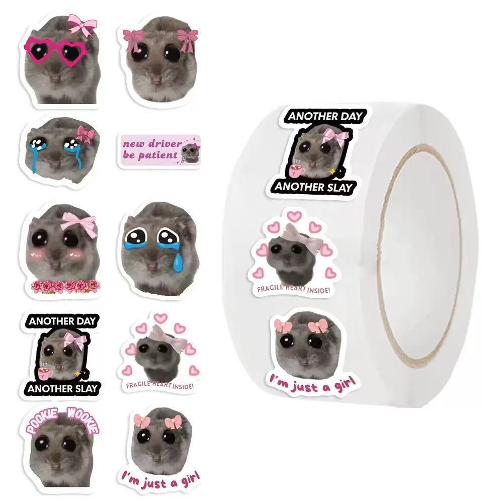 Laptop Accessories Decoration - 100-500 Uds Ins triste hámster dibujos