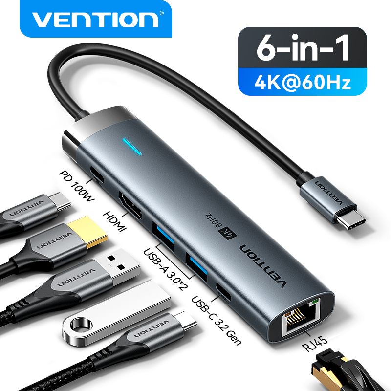 Mac Laptop Accessories - Vention USB C HUB tipo C