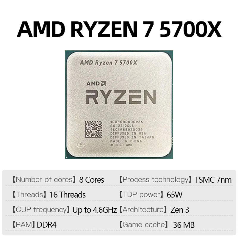 Procesador AMD Ryzen 7 5700X d - Amd Cpu Ryzen 7 reseña y precio
