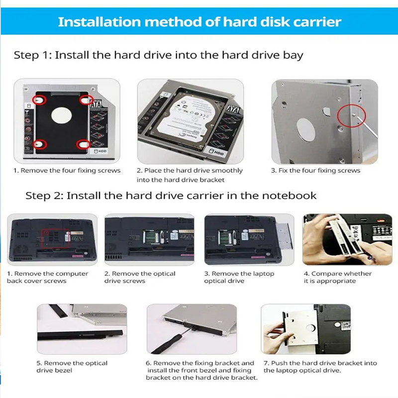 Adaptador HDD SSD Caddy interf - Laptop Accessories Organizer reseña y precio