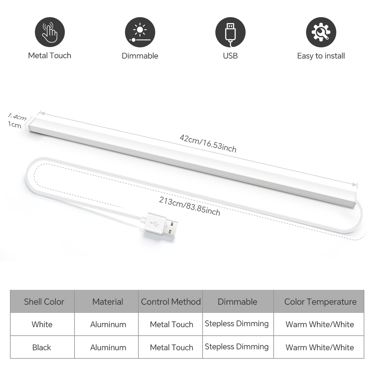 Barra de Luz LED de 42 CM con  - Laptop Accessories Light reseña y precio