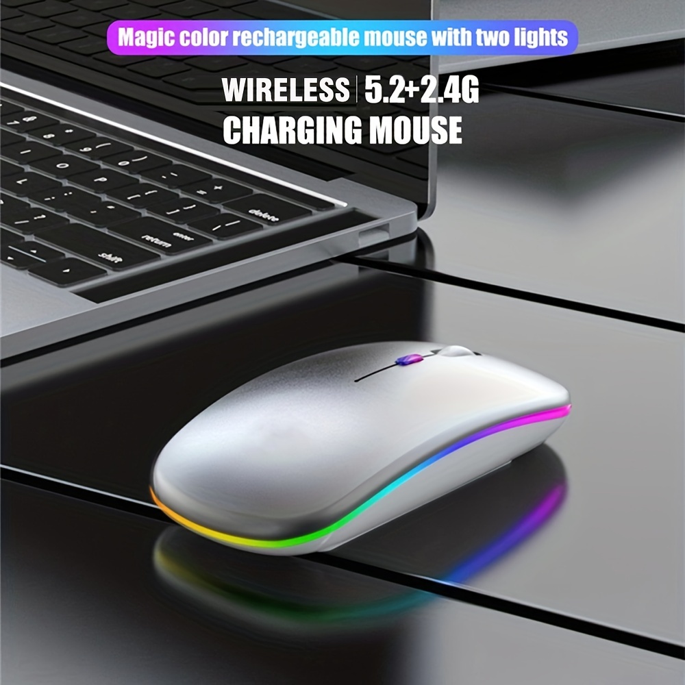 Ratón inalámbrico RGB recargab - Laptop External Accessories reseña y precio