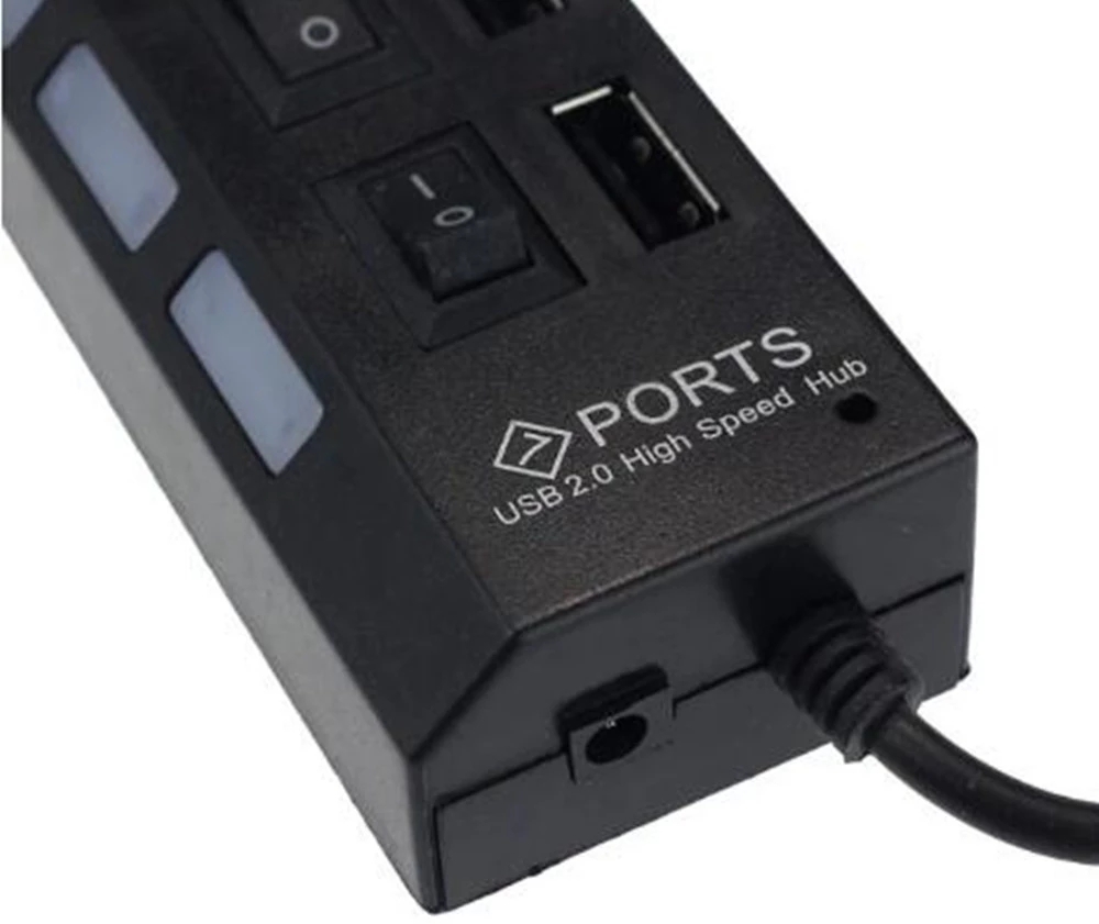 Divisor Hub USB 2,0 de 7 puert - Laptop Office Accessories reseña y precio