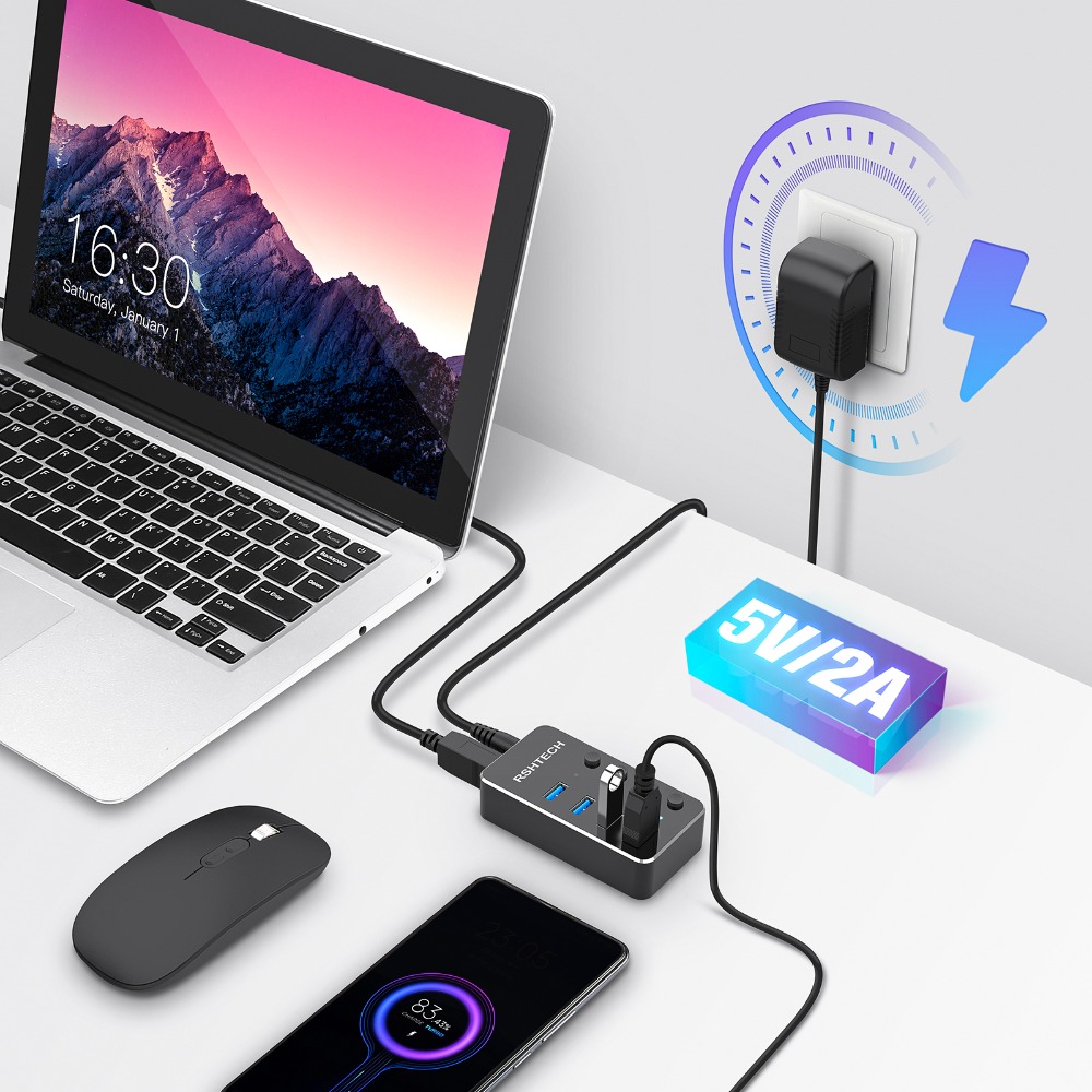 Hub USB Activ 3.0 con fuente d - Mac Laptop Accessories reseña y precio