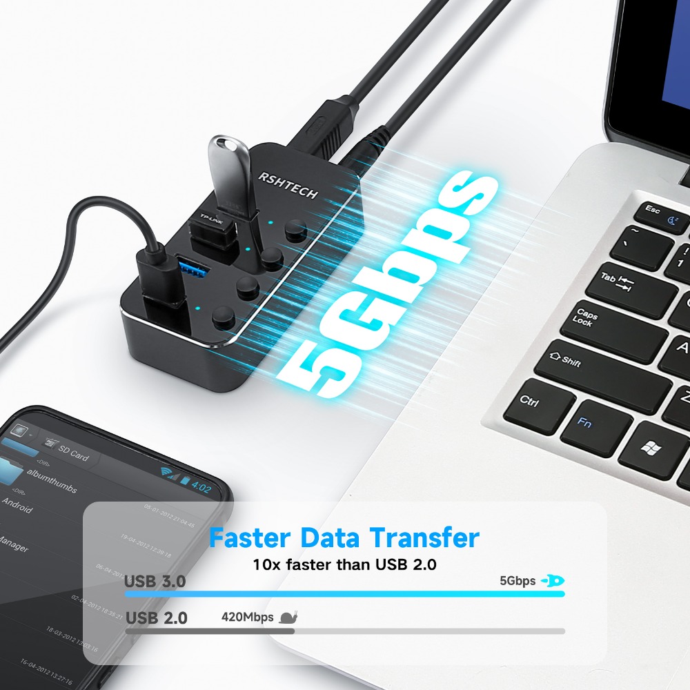 Hub USB Activ 3.0 con fuente d - Mac Laptop Accessories reseña y precio
